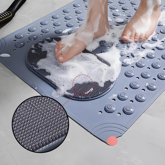 Non-Slip Shower Mat with Foot Massage & Drain Holes