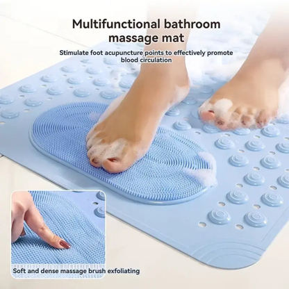 Non-Slip Shower Mat with Foot Massage & Drain Holes