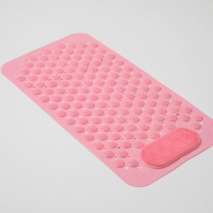 Non-Slip Shower Mat with Foot Massage & Drain Holes