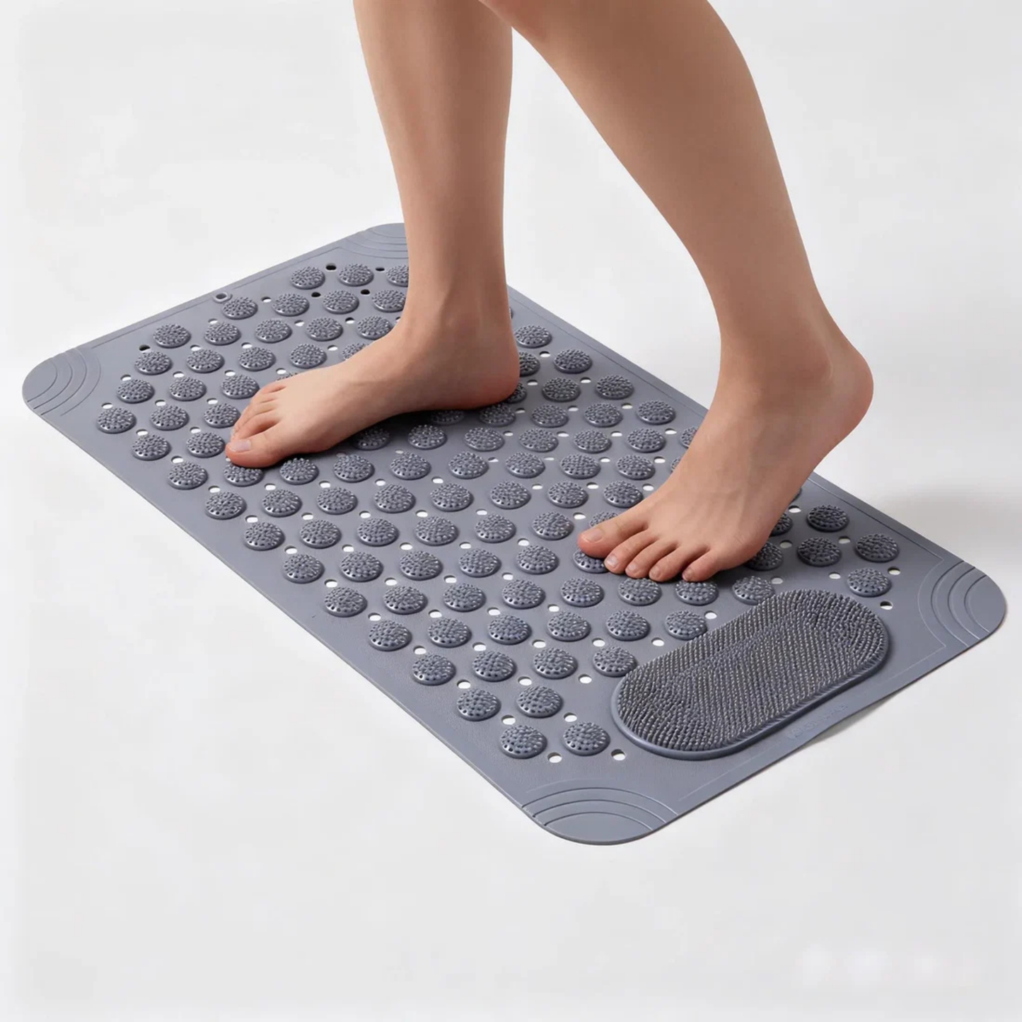 Non-Slip Shower Mat with Foot Massage & Drain Holes