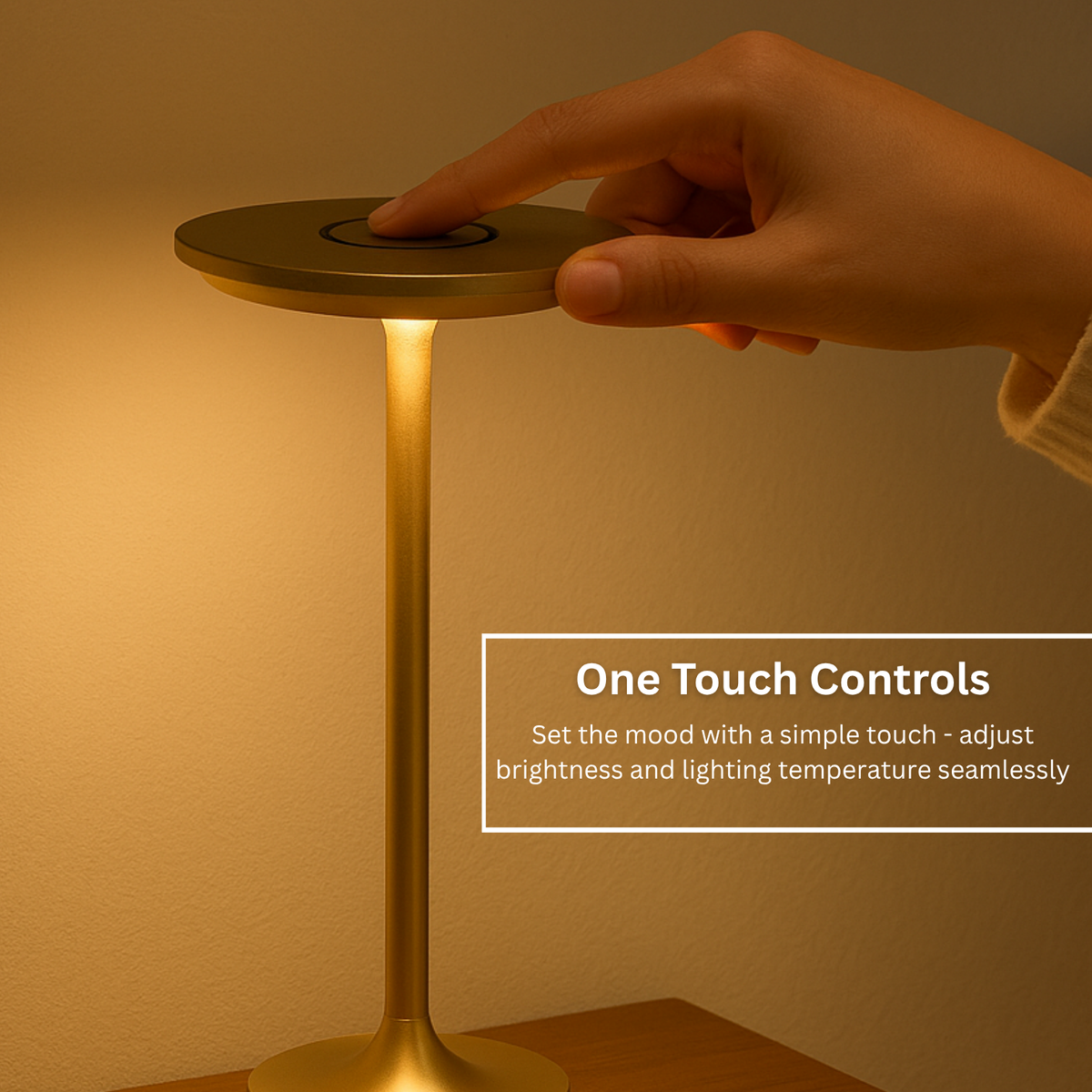 Luma Solis Cordless Minimalist Table Lamp - Rechargeable LED Accent Light
