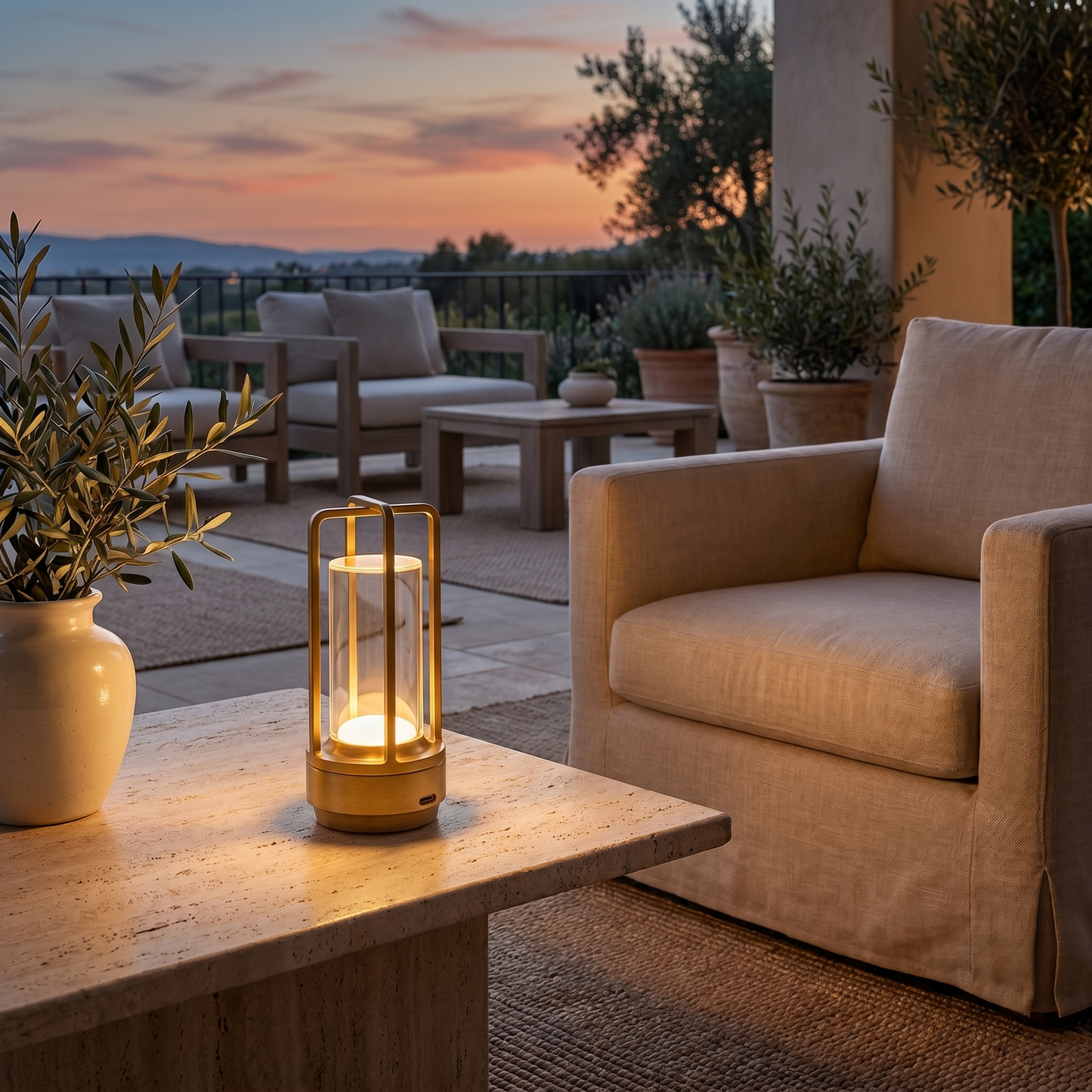 Sora Minimalist Lantern – Cordless Ambient LED Lamp