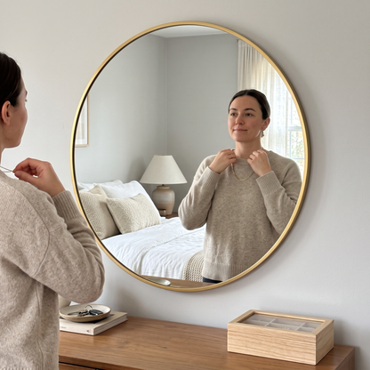 Aesthetic Round Wall Mirror