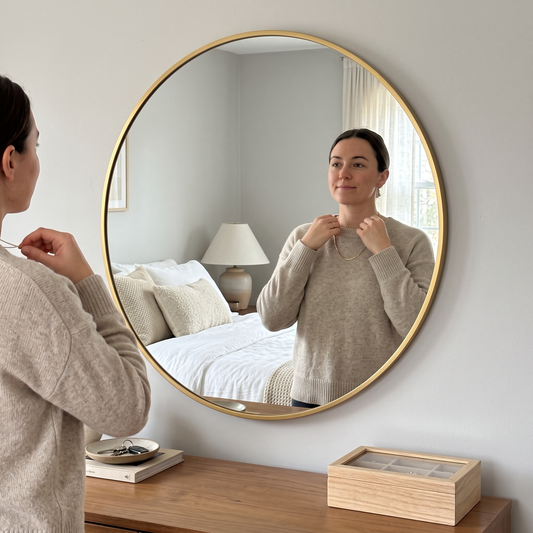 Aesthetic Round Wall Mirror