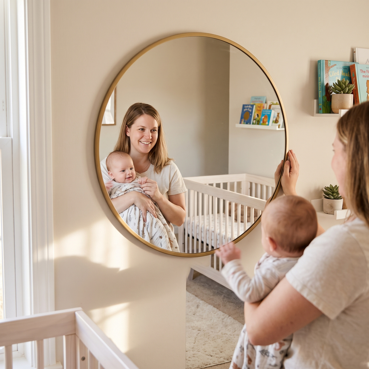 Aesthetic Round Wall Mirror