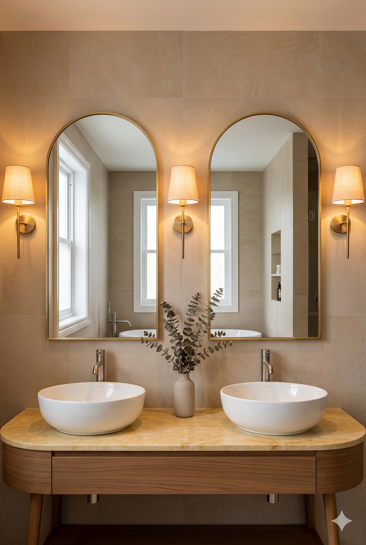 Arched Metal Frame Wall Mirror