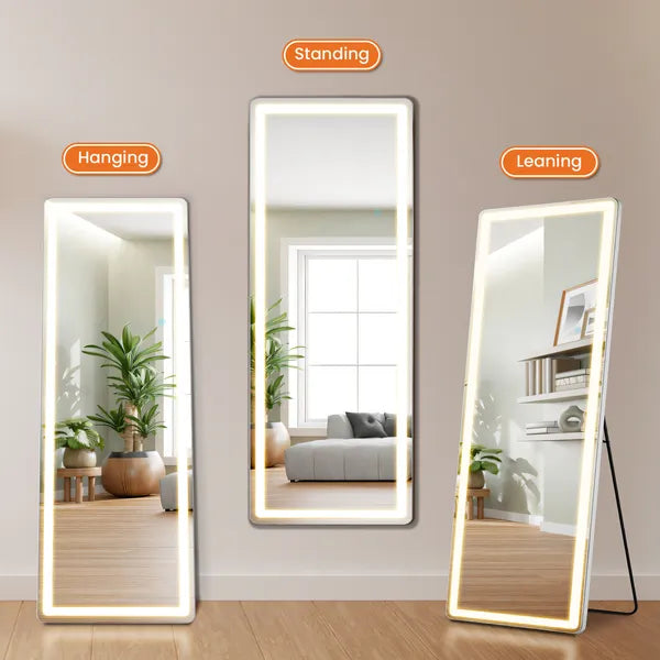 LED Full Length Mirror – 3 Color Lighting
