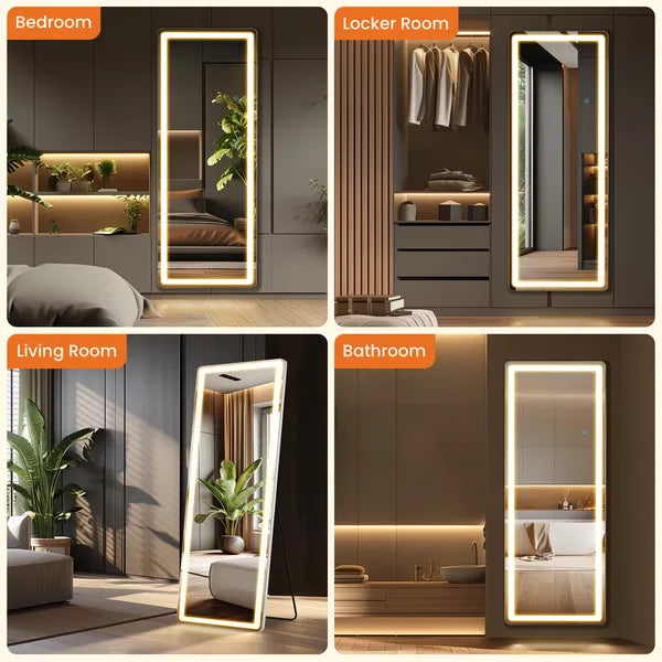 LED Full Length Mirror – 3 Color Lighting