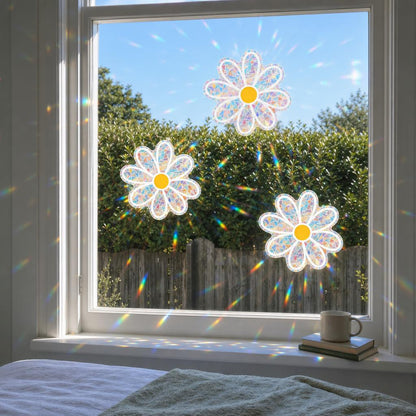 DaisyPrism™ Rainbow Suncatcher Window Stickers