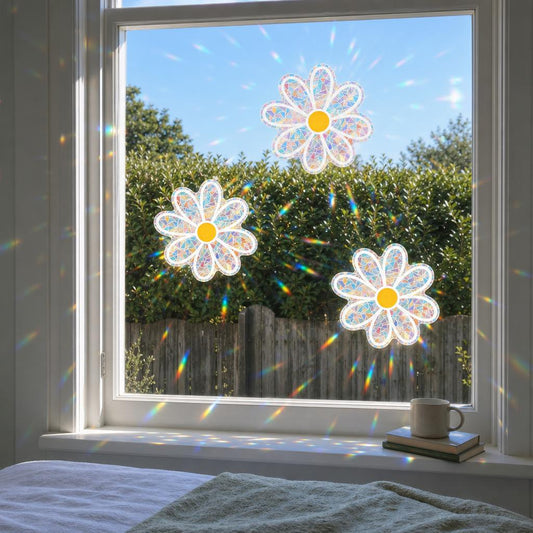 DaisyPrism™ Rainbow Suncatcher Window Stickers