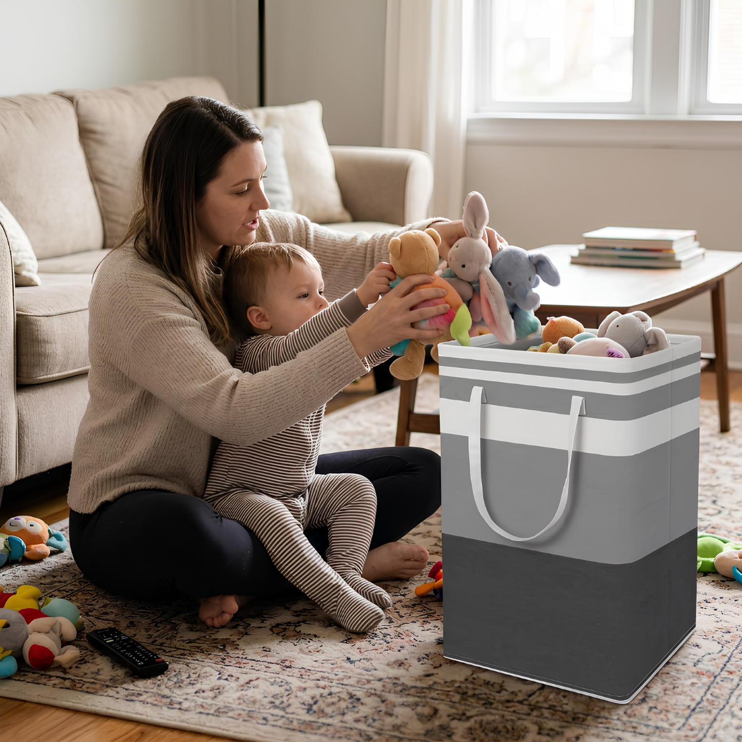 Waterproof Fabric Laundry Basket - 75 L