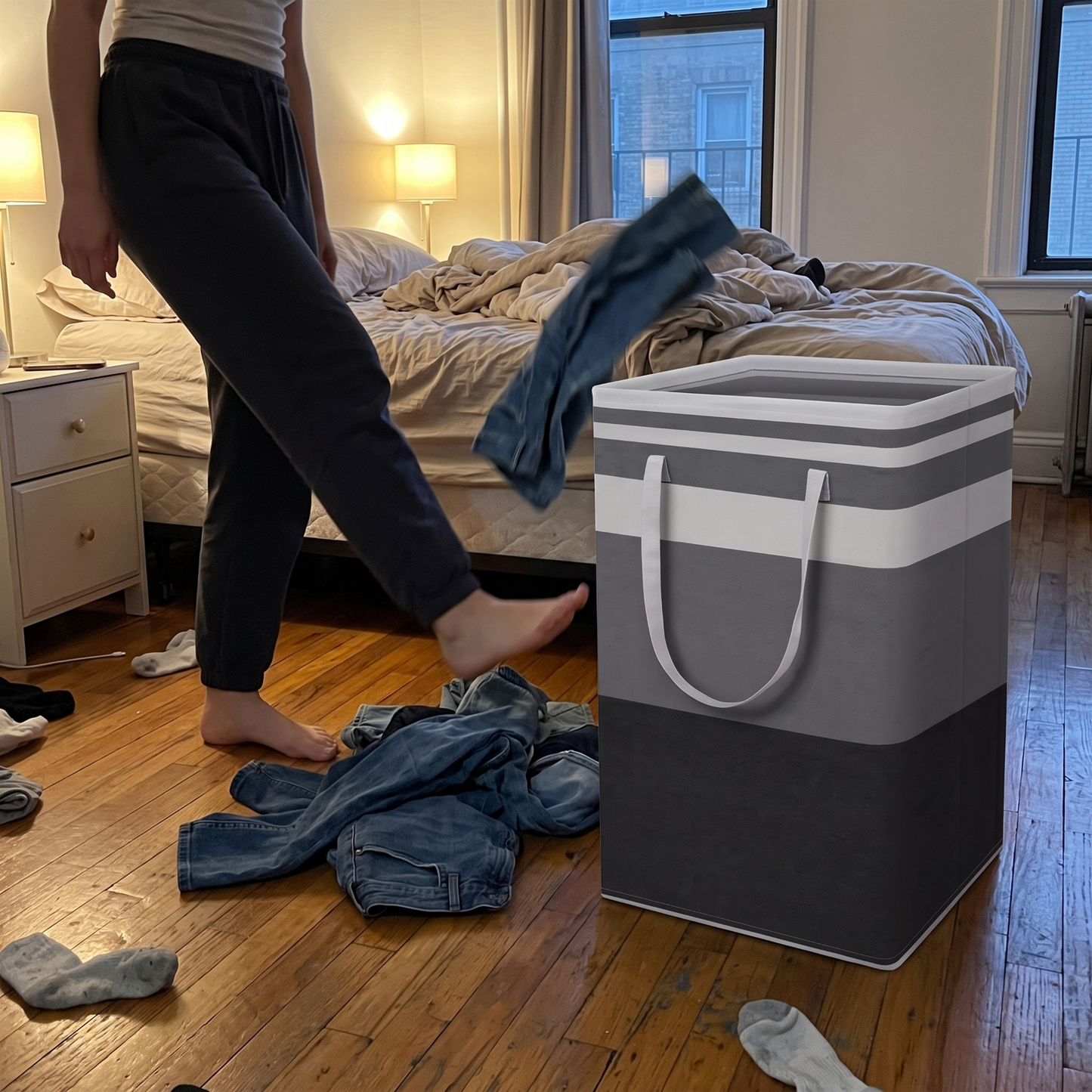 Waterproof Fabric Laundry Basket - 75 L