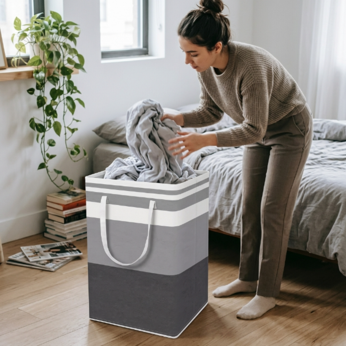 Waterproof Fabric Laundry Basket - 75 L