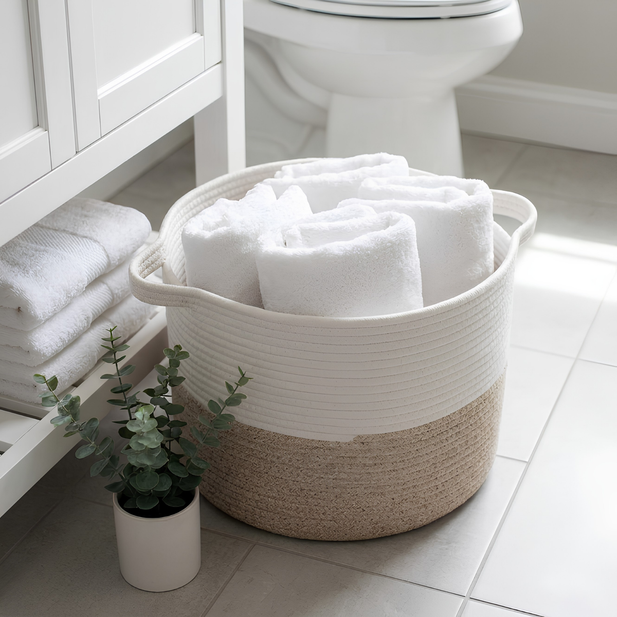 Premium Cotton Rope Basket - 67L