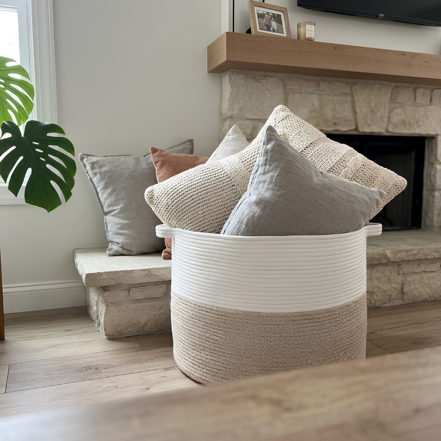Premium Cotton Rope Basket - 67L