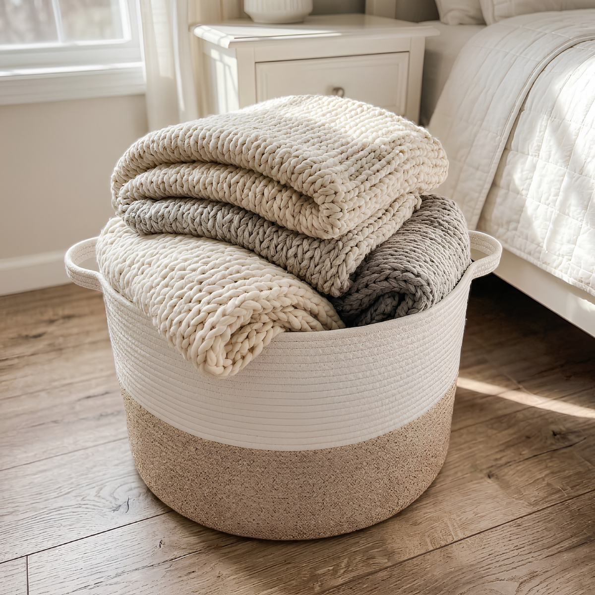 Premium Cotton Rope Basket - 67L
