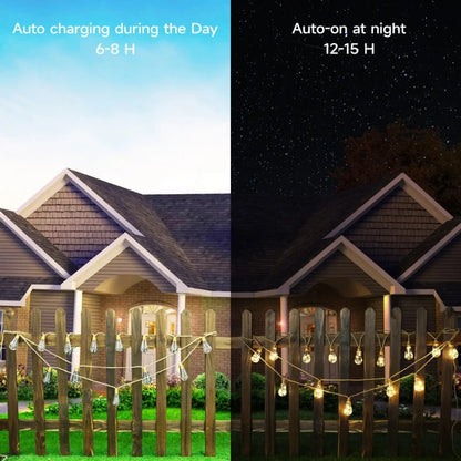 Solar Hemp Rope String Lights