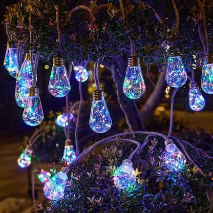 Solar Hemp Rope String Lights