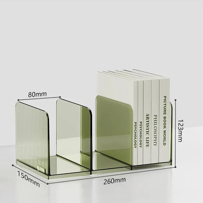 Desktop Transparent Book Stand Holder - Thickened Acrylic Organizer