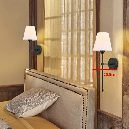 Wireless LED Wall Sconce for Bedside & Bedroom Inspo | Classic Shaded