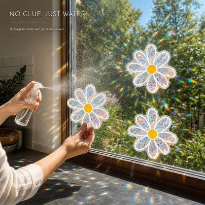 DaisyPrism™ Rainbow Suncatcher Window Stickers