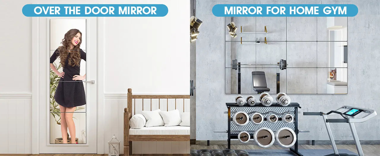 InfinityGrid™ Shatterproof Peel & Stick Mirror Tiles