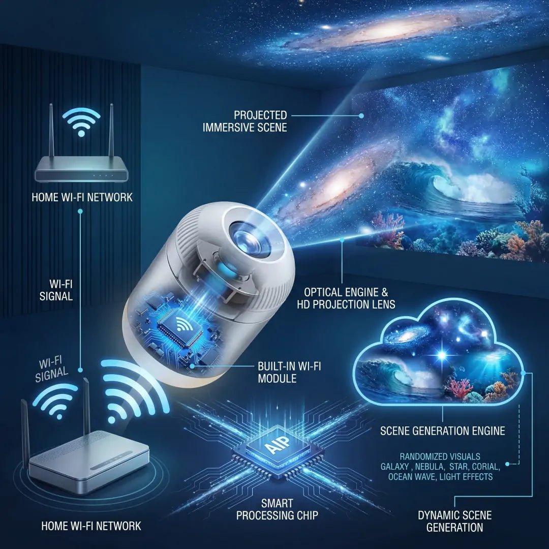 Smart Holographic Star & Ocean 5D Projector
