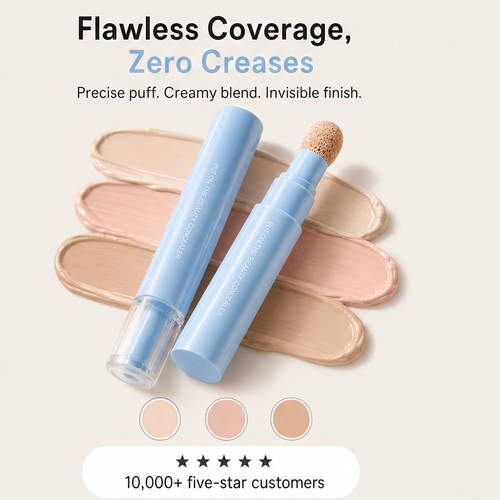 Hydrating micro-puff applicator liquid concealer pen + buy 1 + pick 1 free color