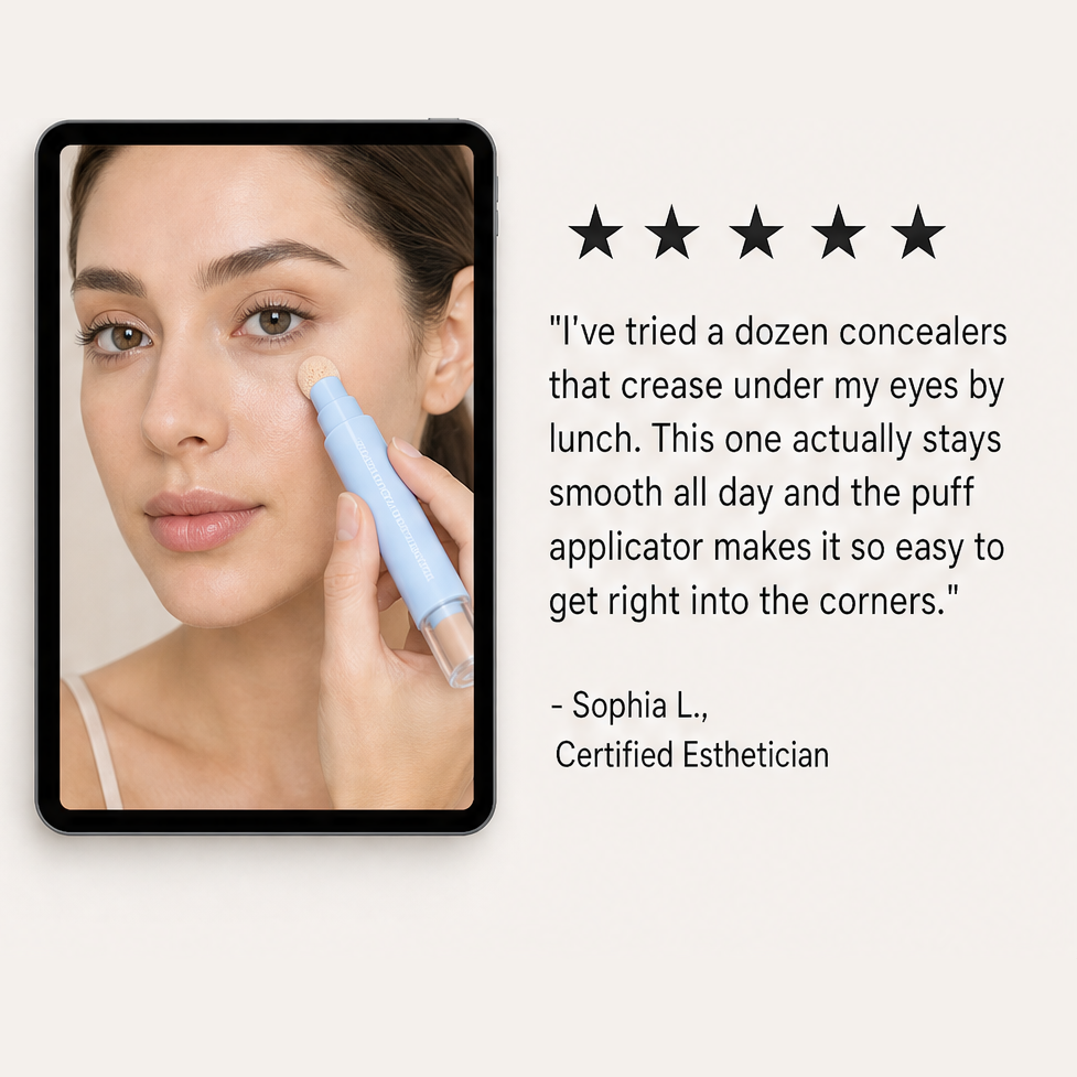 Hydrating micro-puff applicator liquid concealer pen + buy 1 + pick 1 free color
