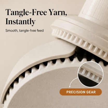 Manual hand crank yarn winder with table clamp