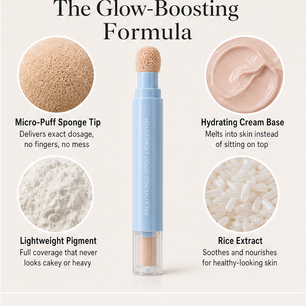 Hydrating micro-puff applicator liquid concealer pen + buy 1 + pick 1 free color