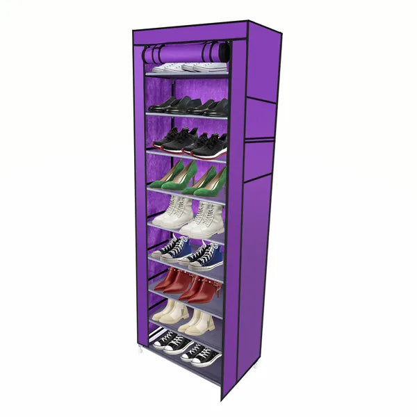 Vertical Shoe Rack - Premium 10-Tier