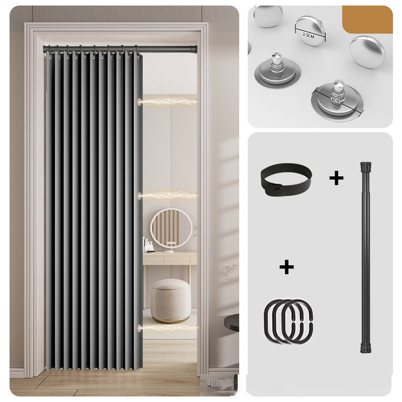 No-Drill Magnetic Accordion Door Curtain
