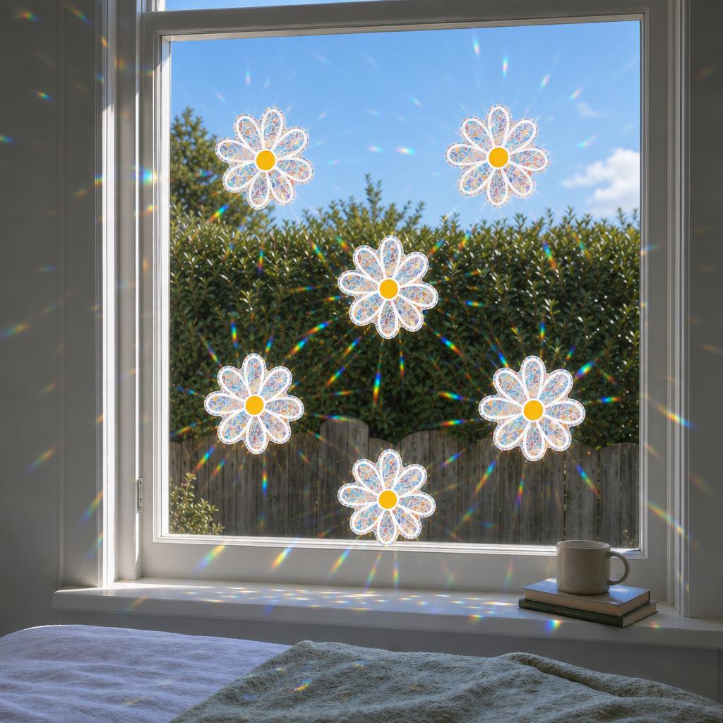 DaisyPrism™ Rainbow Suncatcher Window Stickers